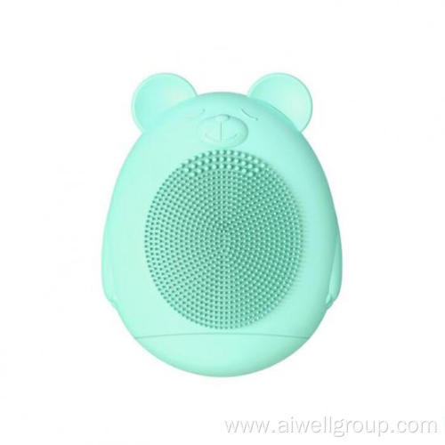 Silicone electric facial cleansing instrument